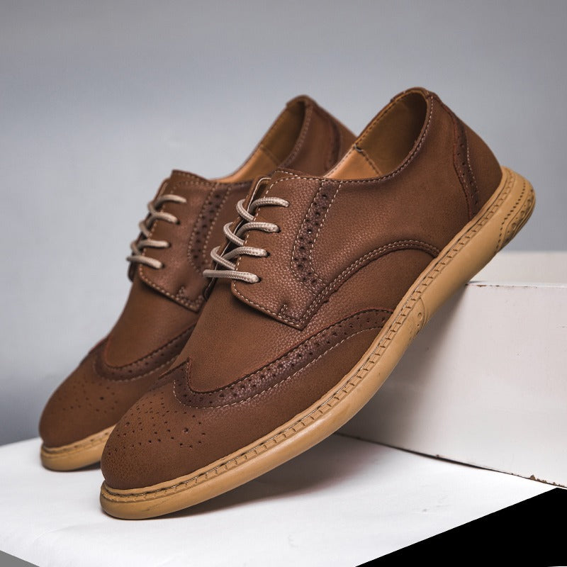 Gentlemen's Choice Breathable Split Leather Shoes